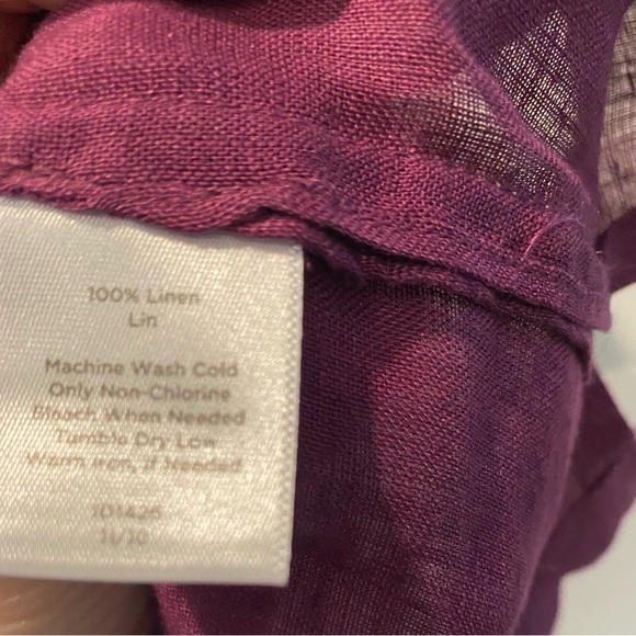 100% Linen Talbots Blouse - Picture 2 of 3